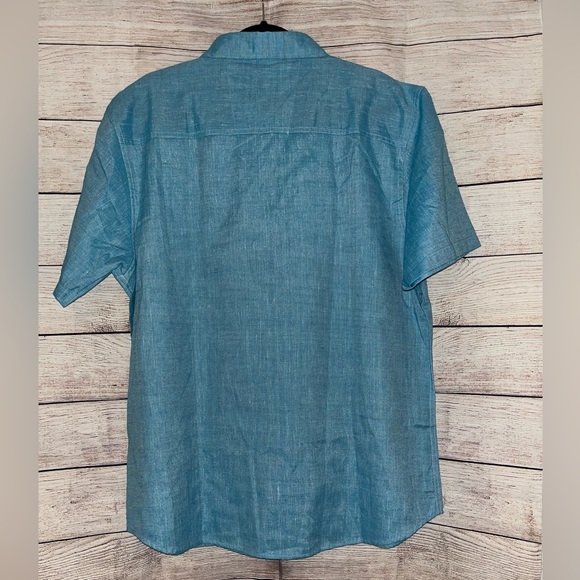 4/$25 NWT Men’s Blue Button Down Shirt Size XXL - Picture 8 of 13